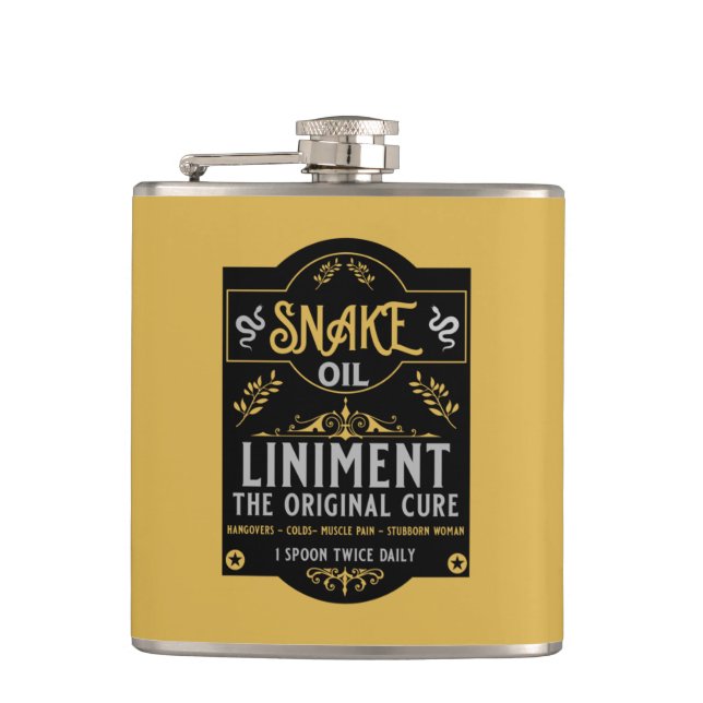 Flasques Huile de serpent blanc sauvage de Cowboy (Devant)