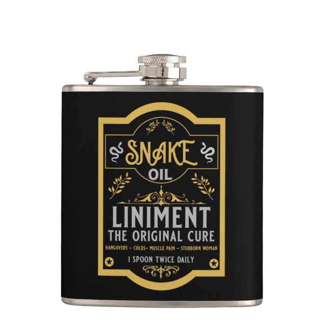 Flasques Huile de serpent blanc sauvage de Cowboy (Devant)