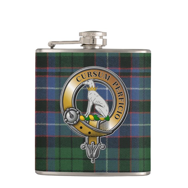 Flasques Hunter Tartan & Badge (Devant)