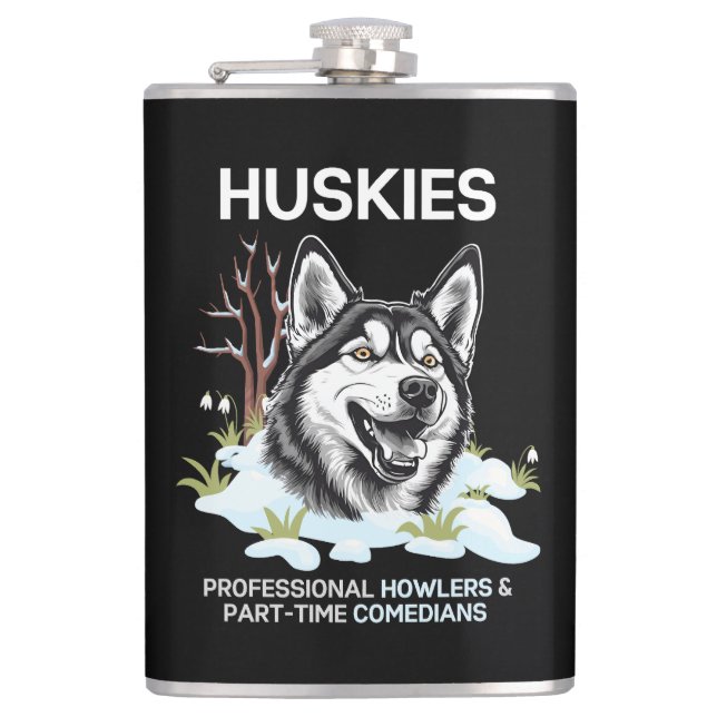 Flasques Huskies : Howlers professionnels et comédien à tem (Devant)