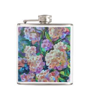 Flasques Hydrangée artistique Hortensia Art Abstrait floral