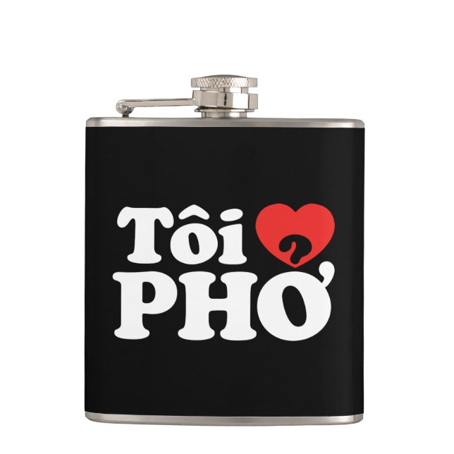 Flasques I Heart (Love) Pho (Tôi PHỞ) (Devant)