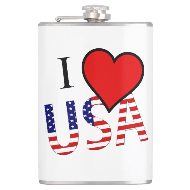 Flasques I Heart USA superposition plat (Devant)