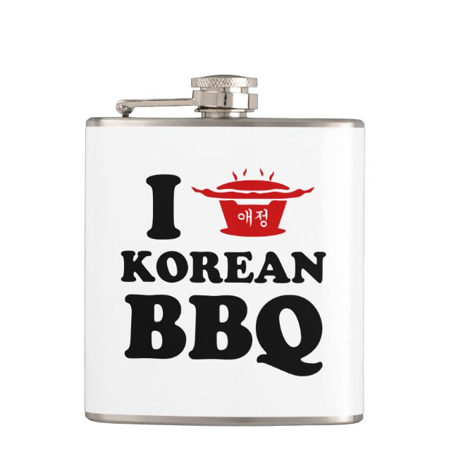 Flasques I Love Korean BBQ (고 기 구 이) (Devant)