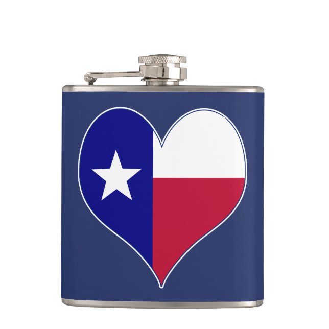 Flasques I Love Texas Flag Heart (Devant)