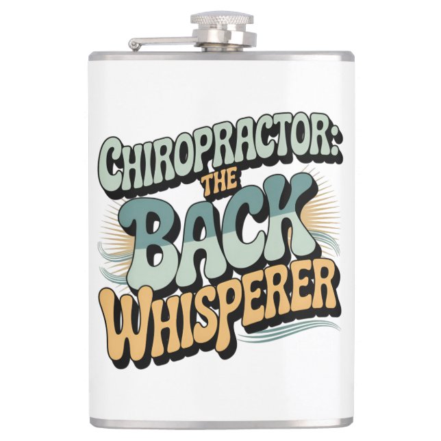 Flasques Idée de cadeau pour chiropracteur, chuchoteur de d (Devant)