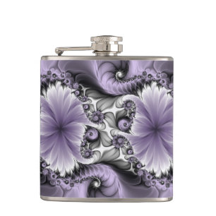 Flasques Illusion de lilas Art floral abstrait fractal Fant