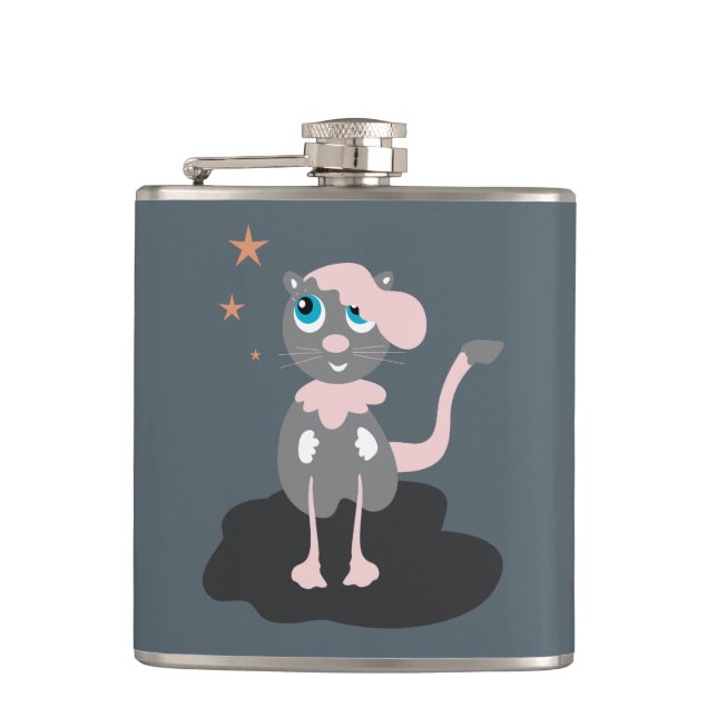 Flasques Illustration de chat pour enfants, chaton de dessi (Devant)