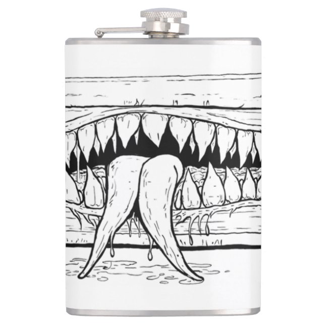 Flasques Illustration d'horreur sombre – Poitrine de monstr (Devant)