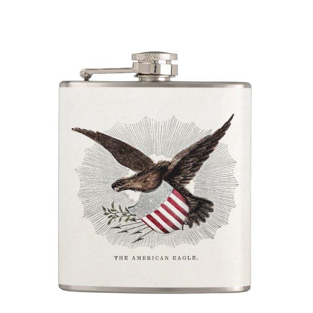 Flasques Illustration vintage du Vieux 1800 American Eagle  (Devant)