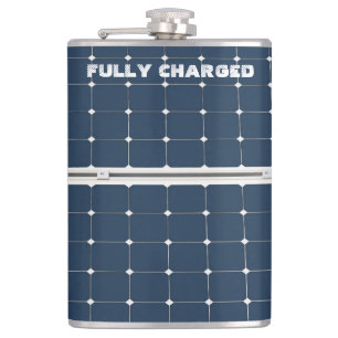 Flasques Image amusante d'un panneau solaire