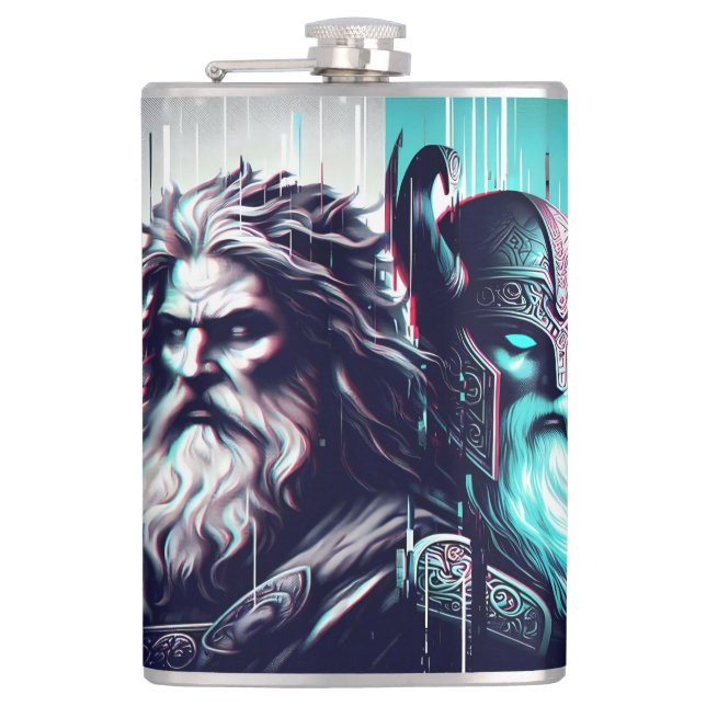 Flasques  image of the gods zeus and odin togethe (Devant)