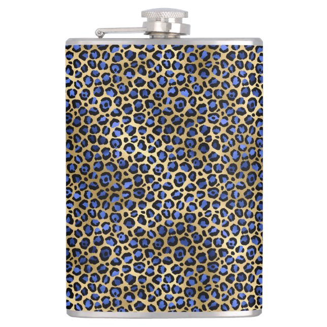 Flasques Impression Navy et Gold Cheetah (Devant)