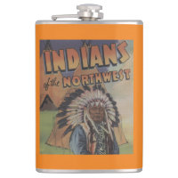 Indiens du nord-ouest - chef indien et Teepee