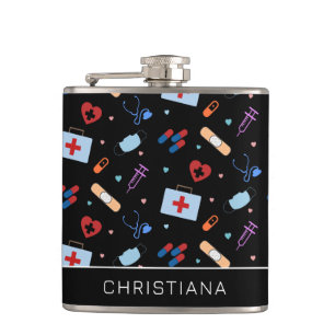 Flasques Infirmière RN personnalisée Docteur Motif Médica