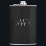 Flasques Initiales classiques COULEUR MODIFIABLE Fiole pers<br><div class="desc">Visitez notre site Web www.berryberrysweet.com pour des designs de papeterie et des cadeaux personnalisés!</div>