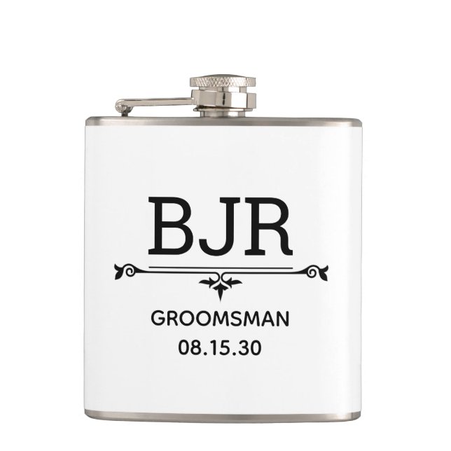 Flasques Initiales du Groomsman (Devant)