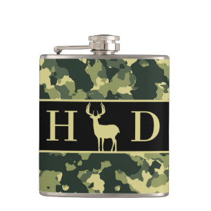 Flasques Initiales du monogramme de chasse aux cerfs de Buc