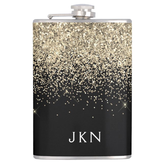 Flasques Initiales Monogrammes pour filles Parties scintill (Devant)