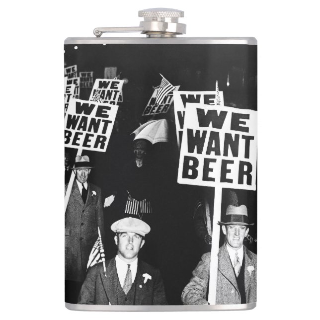 Flasques Interdiction Manifestation de bière 1950's Vintage (Devant)