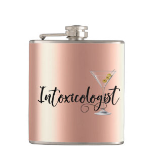 Flasques Intoxicologue Rose Gold Boire Drôle alcool