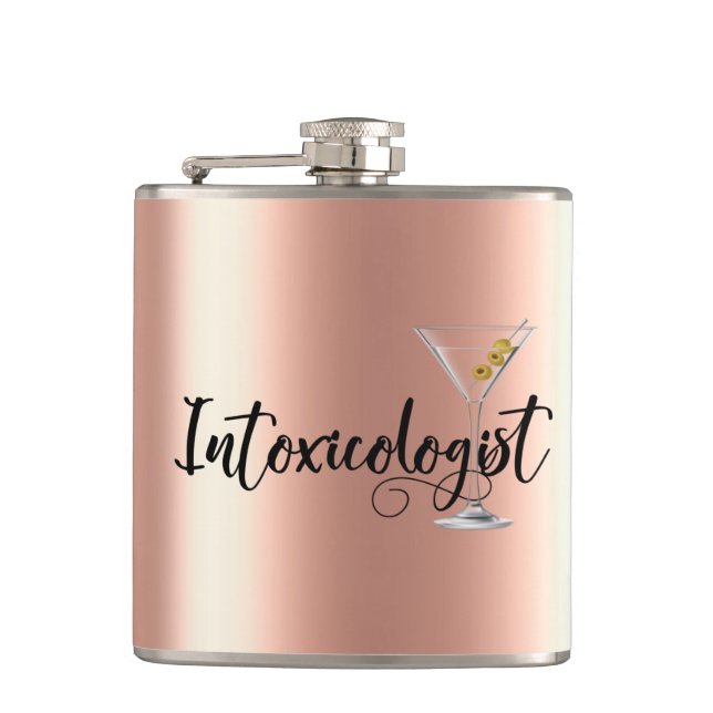 Flasques Intoxicologue Rose Gold Boire Drôle alcool (Devant)
