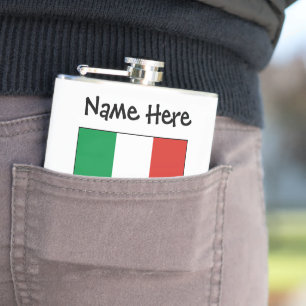 Flasques Italia Drapeau Italien Personnalisé 