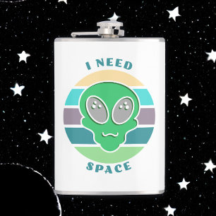 Flasques J'ai besoin d'espace   Funny Vintage Alien Pun