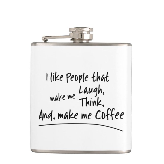 Flasques J'aime les gens qui me font du café... (Devant)