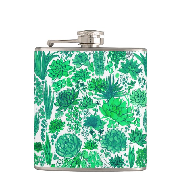 Flasques Jardin succulent (Devant)