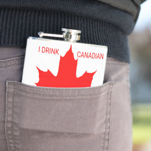 Flasques Je Bois Canadien Drôle Personnalisable