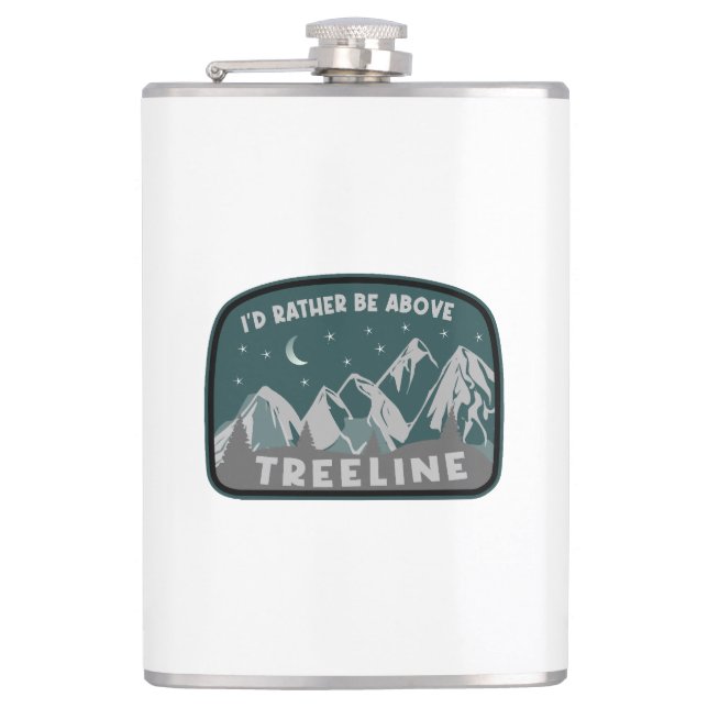 Flasques Je préférerais être au-dessus de Treeline (Devant)