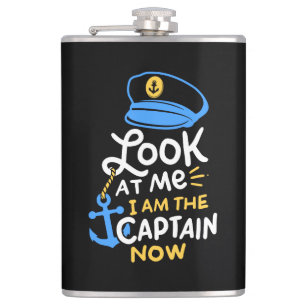 Flasques Je Suis Le Capitaine Maintenant Bateau Capitaine C