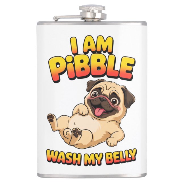 Flasques Je Suis Pibble Lave Mon Ventre (Devant)