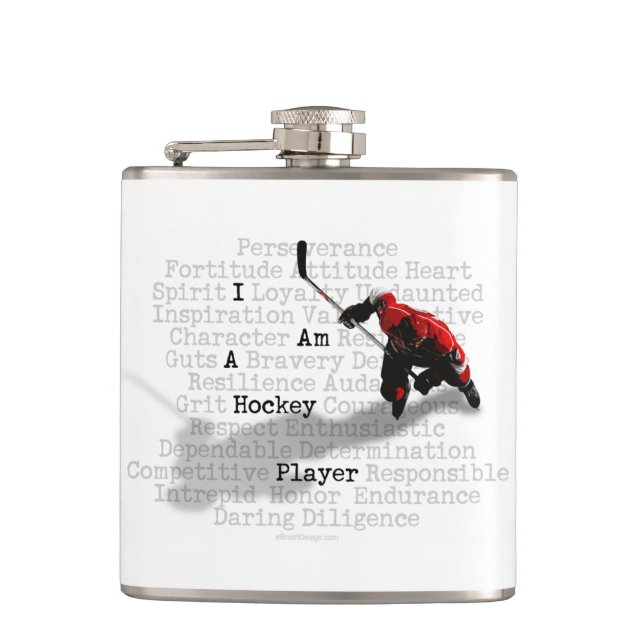 Flasques Je suis un joueur de hockey (Devant)