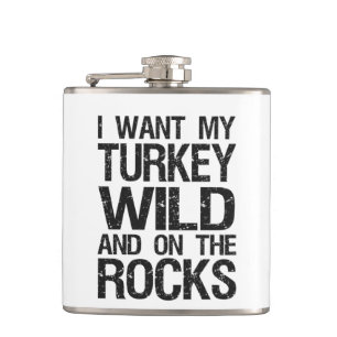 Flasques Je veux ma Turquie sauvage sur les rochers Gfit dr