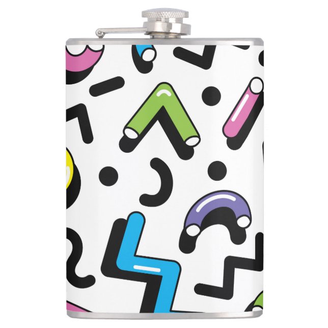Flasques Jeu géométrique : Motif de formes de Doodles (Devant)