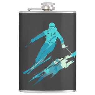 Flasques Jeux de ski Défi Sport Illustration Silhouette