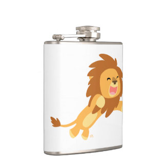 Flasques Joli Dessin Cartographié Lion Hip Flask