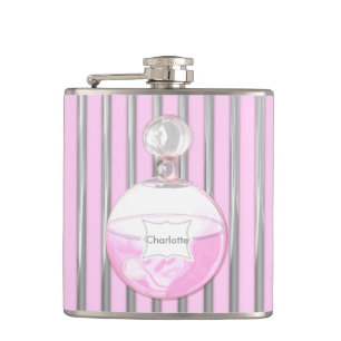 Flasques Jolie bouteille de parfum rose personnalisée