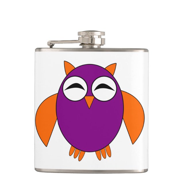 Flasques Jolie fiole de hibou d'Halloween (Devant)