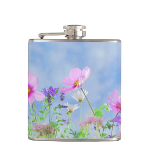 Flasques Jolies fleurs sauvages printanières