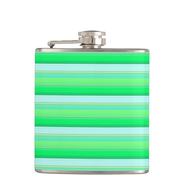 Flasques Jolies rayures vert aqua (Devant)