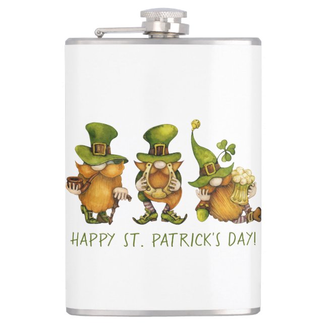 Flasques Jolis lutins irlandais Joyeuse Saint-Patrick (Devant)