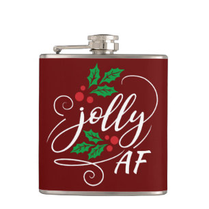 Flasques Jolly AF Noël Holly Alcool Boire Humour