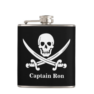 Flasques Jollys rogers Pirate Captain Custom Liqueur Flask