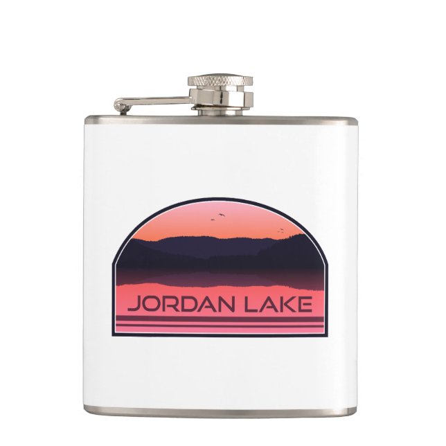 Flasques Jordan Lake North Carolina Red Sunrise (Devant)