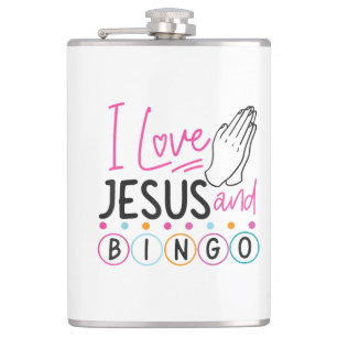 Flasques Joueur de Bingo Jésus Foi Chrétien J'aime Jésus An