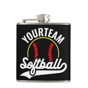 Flasques Joueuse de l'équipe de softball ADD NOM Personnali