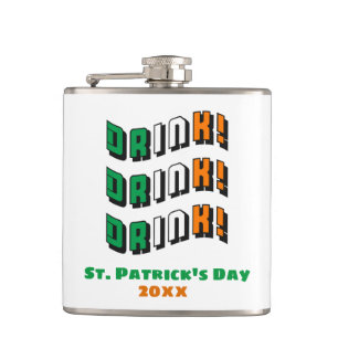 Flasques Jour de la Saint Patrick Boire Irlandais Drôle Mig